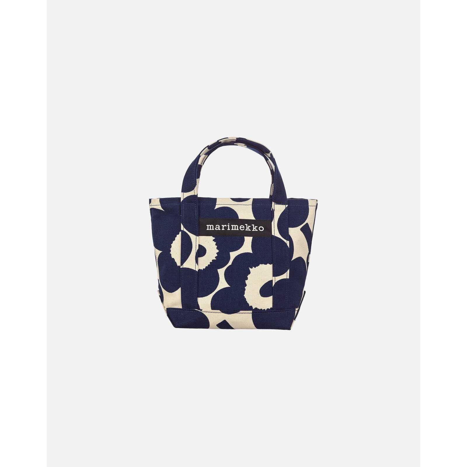 Marimekko Seidi Pieni Unikko Blue White Canvas Bag