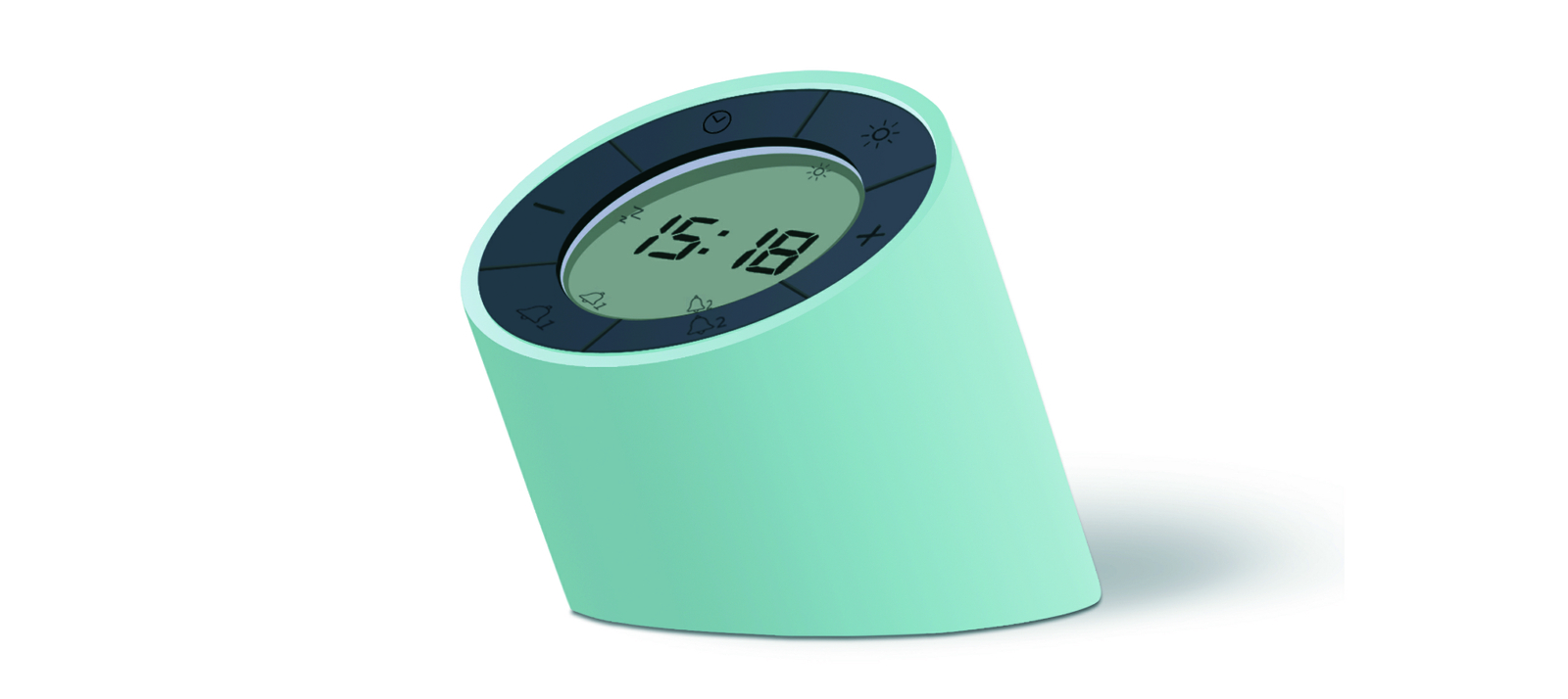 Gingko Edge Light Alarm Clock Green