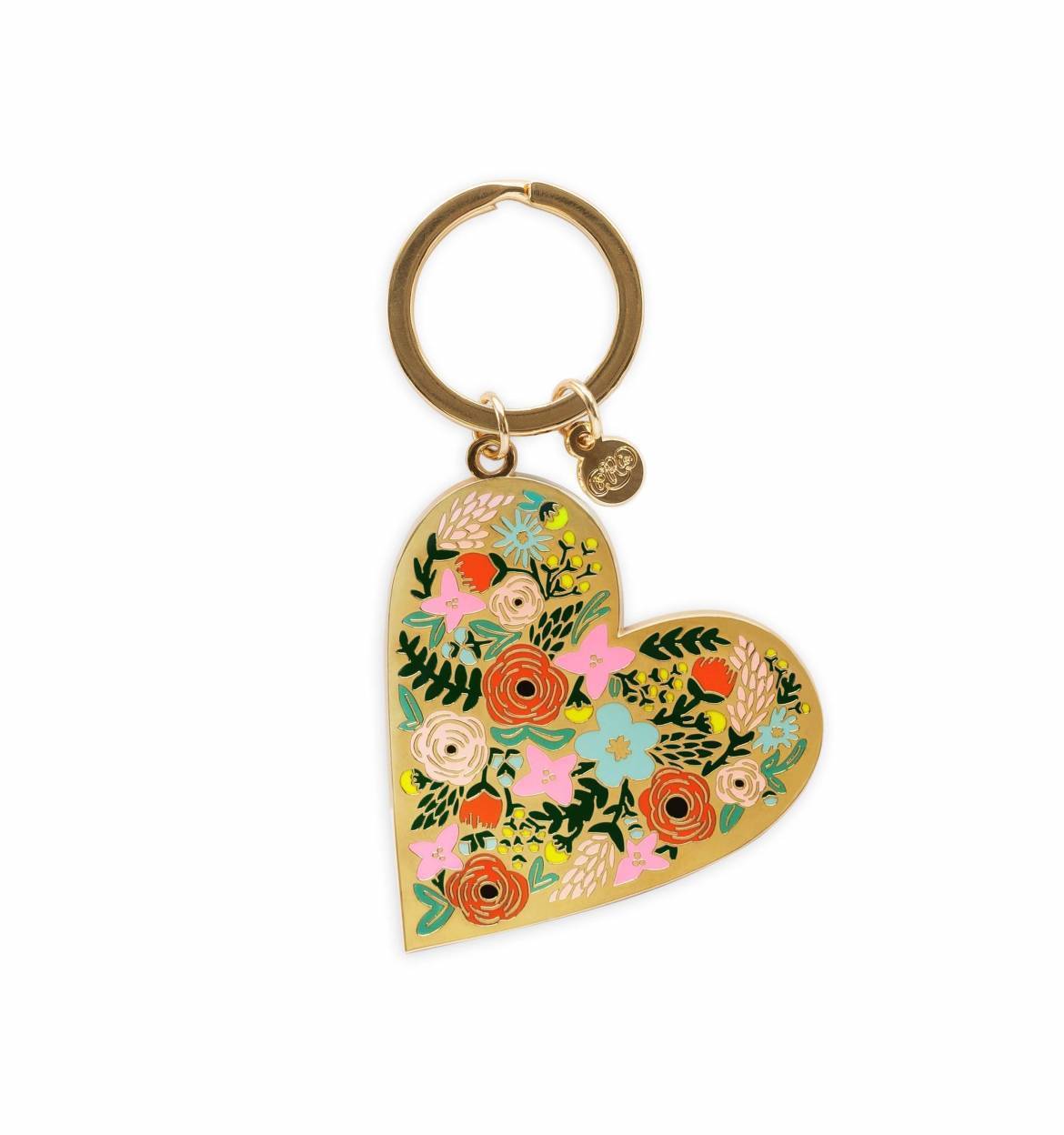 Rifle Paper Co. Enamel Keychain Floral Heart