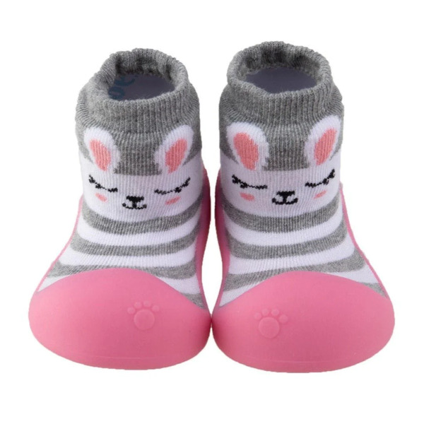 Big Toes Traditional Shoe Sleeping Rabbit Pink Medium