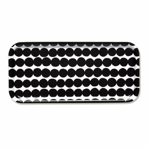 Marimekko Rasymatto Tray Black 15cm x 32cm