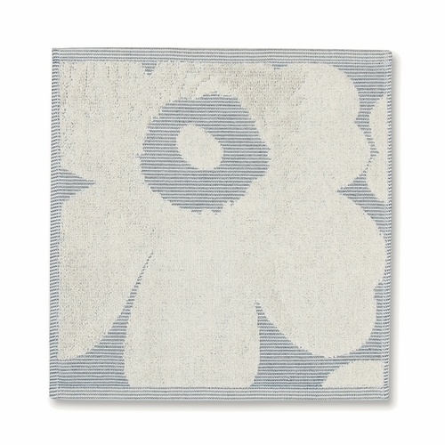 Marimekko Unikko Jacquard Mini Towel 30cm x 30cm OffWhite/Blue