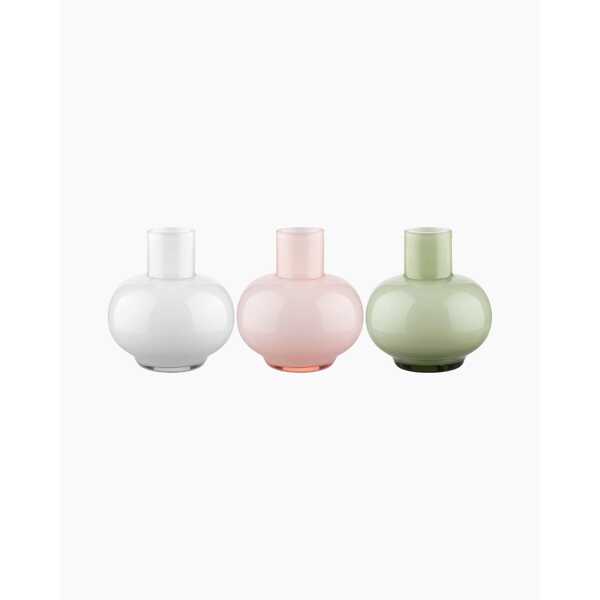 Marimekko Mini Vase Set of 3 Olive, White, Pink
