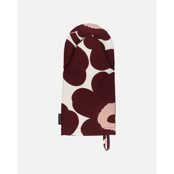 Marimekko Pieni Unikko Oven Mitt Wine/Pink/Cream