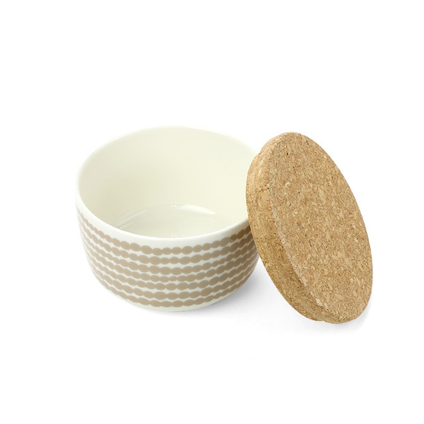 Marimekko Siirtolapuutarha Bowl with lid 2.5 DL Beige 