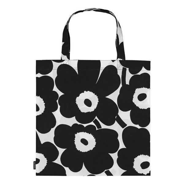 Marimekko Pieni Unikko Bag (Black and White) 44x43cm