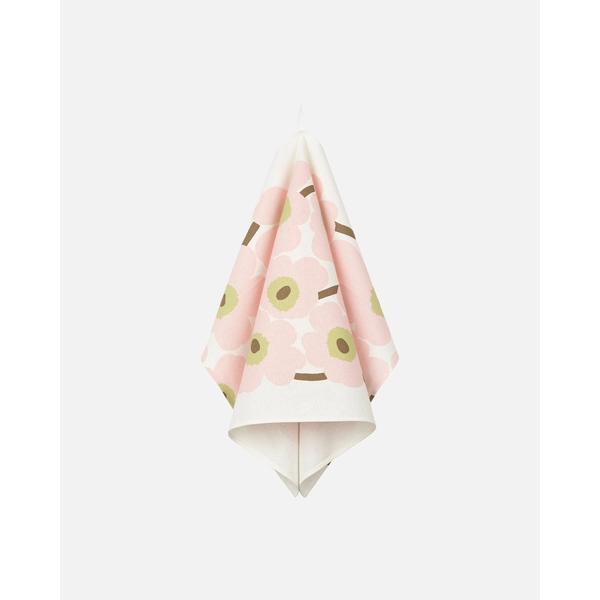 Marimekko Unikko Tea Towel 43x70cm (Pastel Pink and Green)