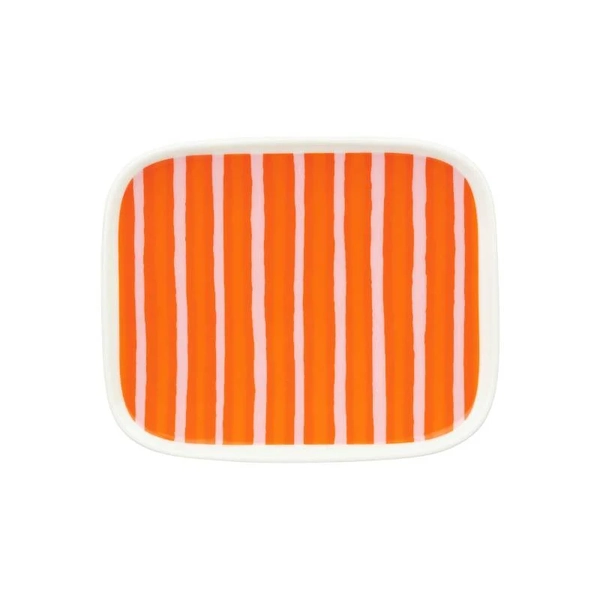 Marimekko Piccolo Plate 12 x 15cm (Pink/ Orange)