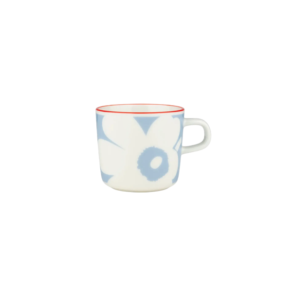 Marimekko Juhla Unikko Coffee Cup 2dL (White, Light Blue, Orange)