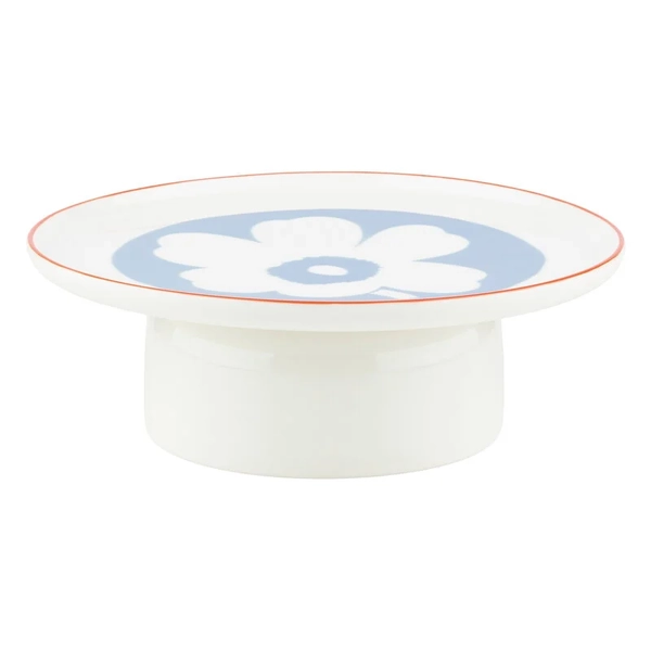 Marimekko Juhla Unikko Serving Dish (White, Light Blue, Orange)