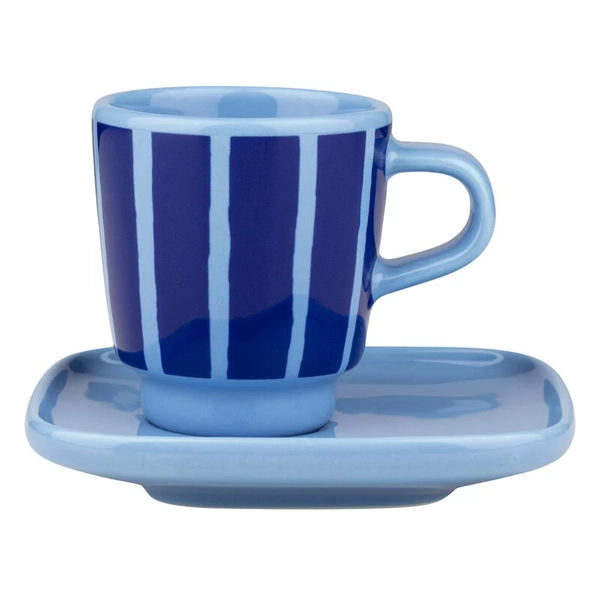 Marimekko Piccolo Espresso Cup and Saucer (Blue)