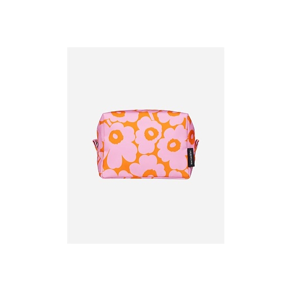 Marimekko Vilja Mini Unikko Cosmetic Bag (Orange, Pink)