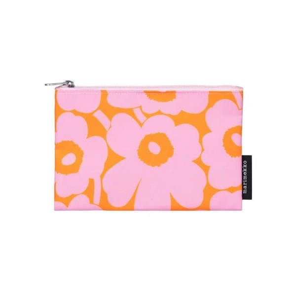 Marimekko Kaika Mini Unikko Cosmetic Bag (Orange, Pink)