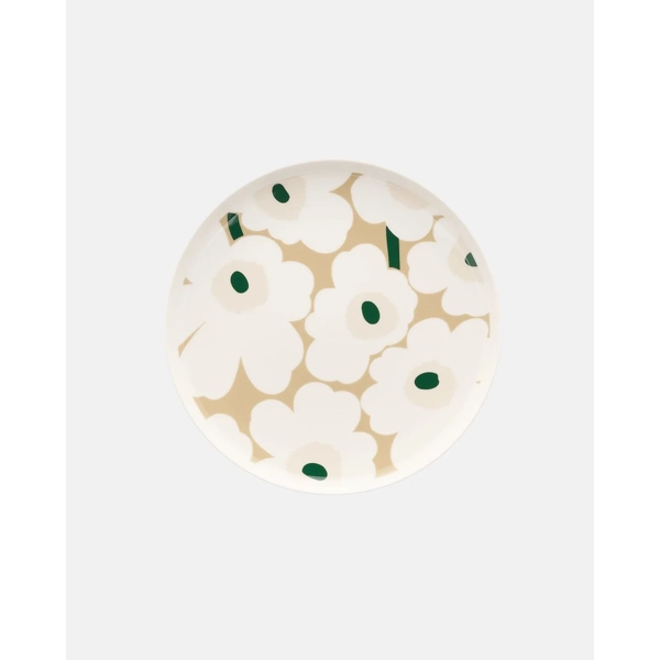Marimekko Unikko Plate 25cm (Beige, Sand, Green, White)