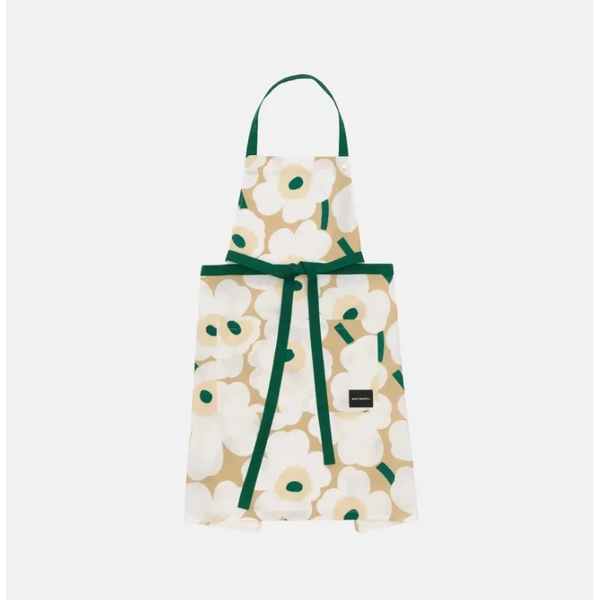 Marimekko Pieni Unikko Apron (Beige, Sand, Green, White)