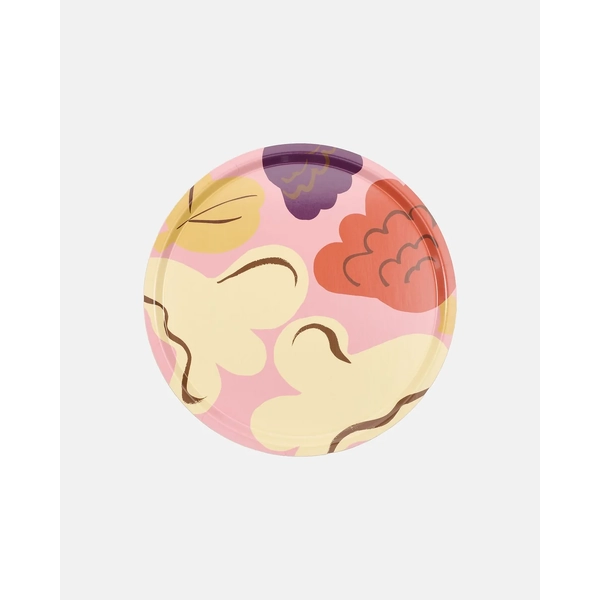 Marimekko Kukasta Kukkaan Tray 46cm (Pink, White, Terracotta, Plum)