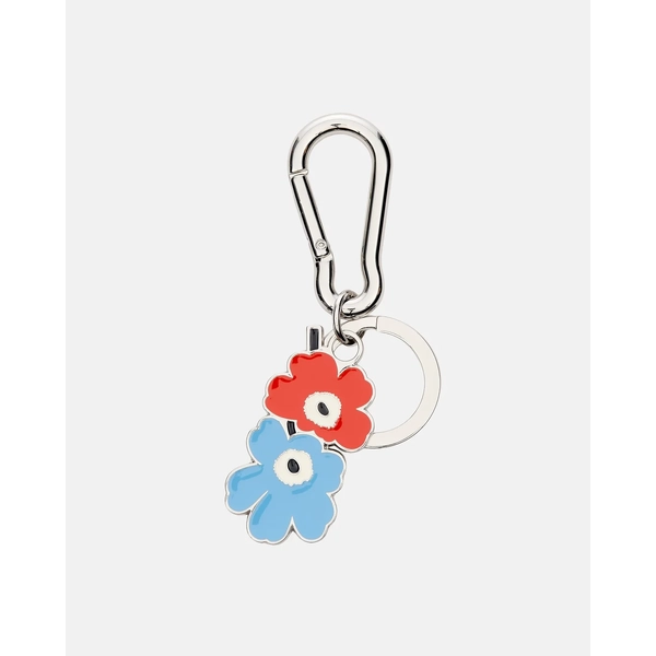 Marimekko Puhallus I Unikko Kioski Key chain (Colour: red, light blue, black)