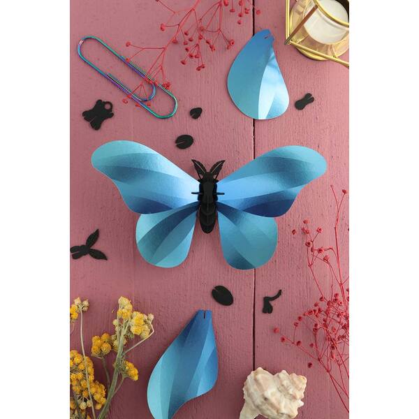 Assembli 3D Insects Giant Silk Butterfly Azure Blue