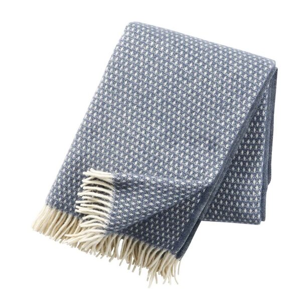 Klippan Knut Eco Wool Throw Smokey Blue