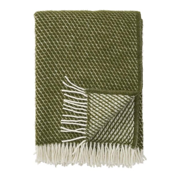 Klippant Velvet Eco Wool Throw Avocado