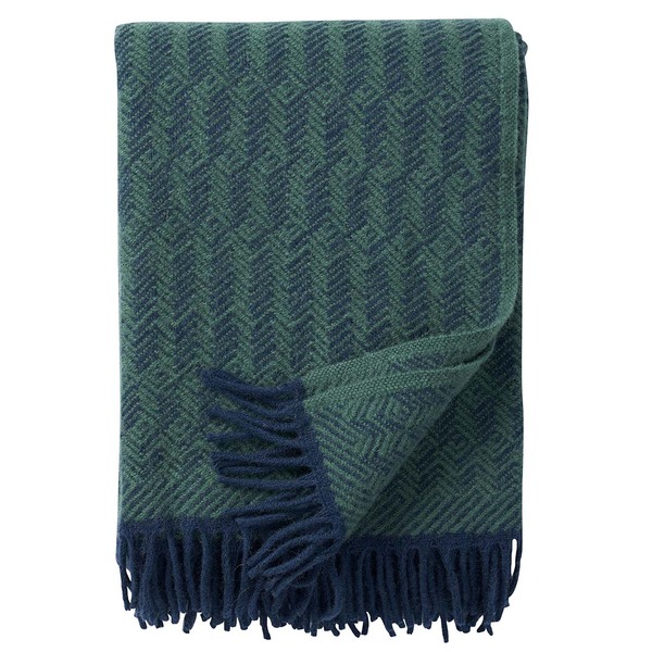 Klippan Tage Eco Wool Throw Dark Blue