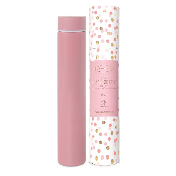 DesignWorks Slim Flask Pink