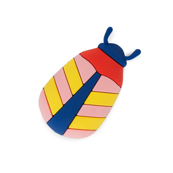 Balvi Beetle Bottle Opener (Pink/Yellow Stripes)