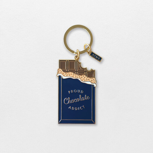 All The Ways To Say Chocolate Enamel Keychain
