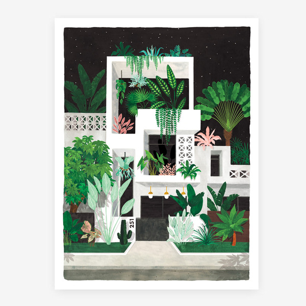 All The Ways To Say Botanical Miami By Night Print