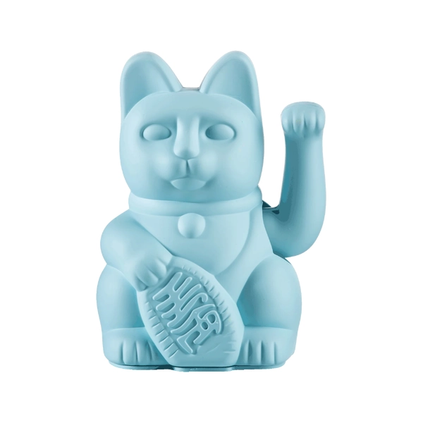 Lucky Cat Classic Waving Cat - Light Blue