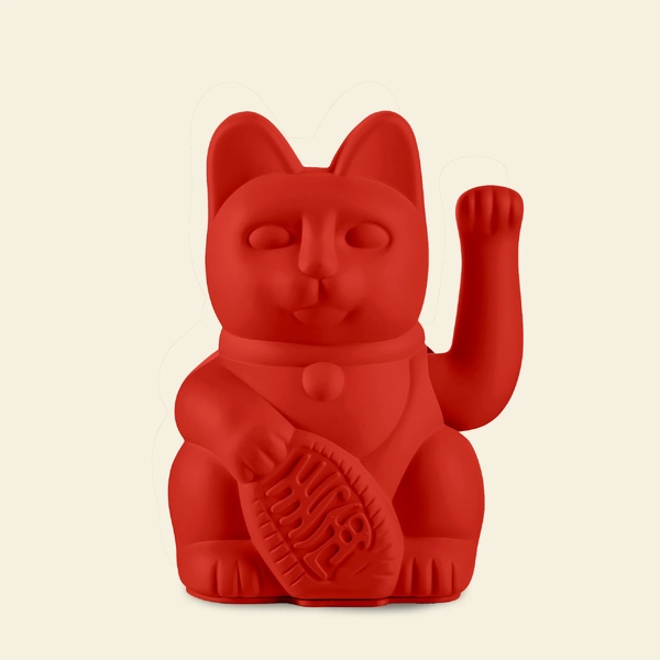 Lucky Cat Classic Waving Cat - Red ( Courage ) 