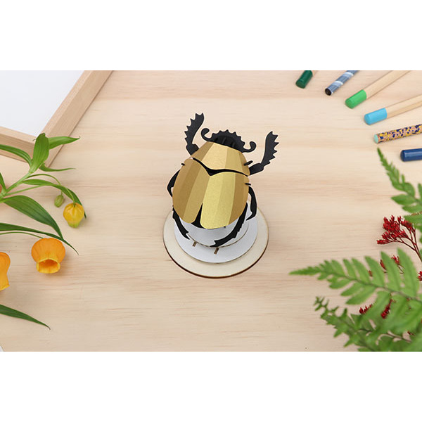 Assembli 3D Insect Scarab Beetle Satin Gold