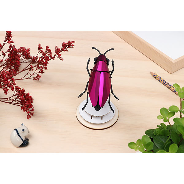 Assembli 3D Insect Jewel Beetle Pink Metallic