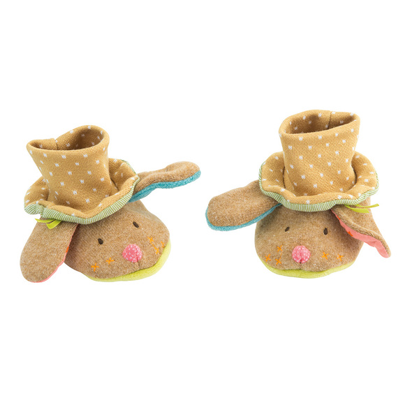 Moulin Roty Les Tartempois Dog Baby Slippers