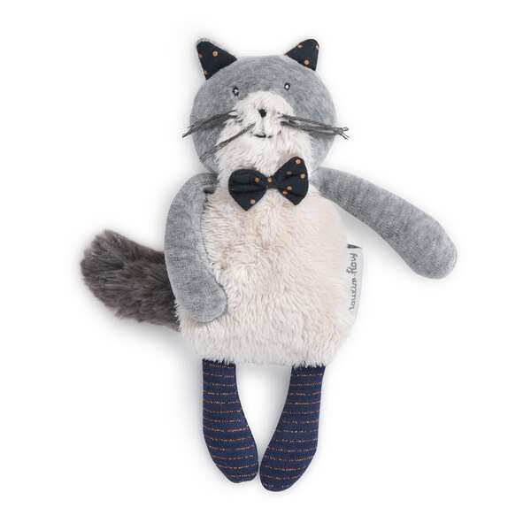 Moulin Roty Les Moustaches Fernand Small Light Grey Cat