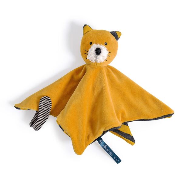 Moulin Roty Les Moustaches Lulu Yellow Cat Comforter