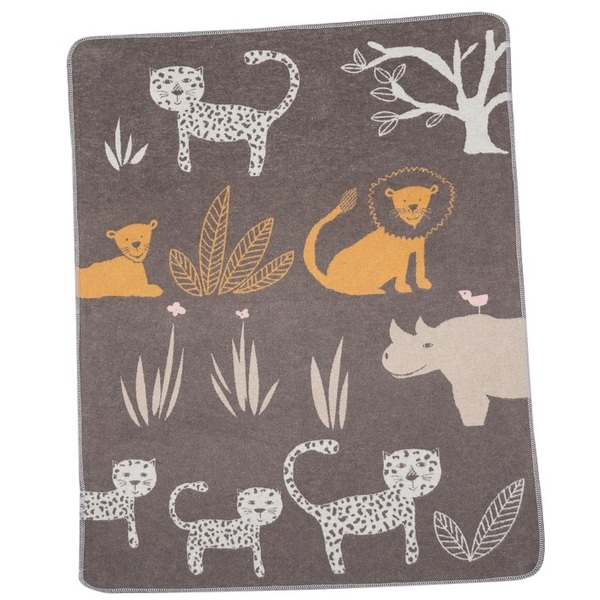 David Fussenegger - Brown Jungle Juwel Bassinet Blanket
