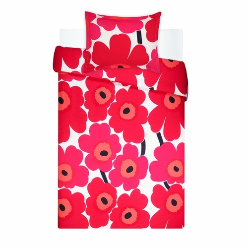 Marimekko Unikko Duvet Cover Set Red 150x210cm