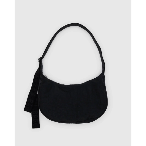 Baggu Medium Nylon Crescent Bag- Black