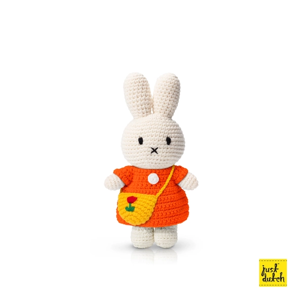 MIFFY Nijntje Handmade And Her Orange Dress and Tulip Bag and Shoes