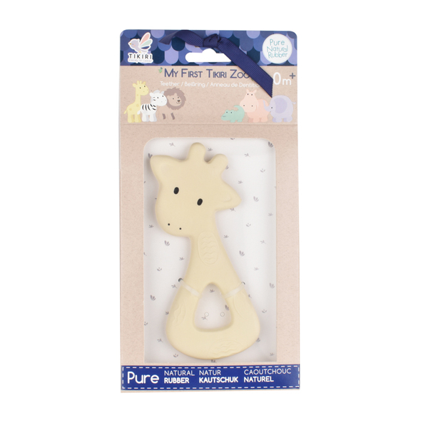 Tikiri Rubber Giraffe Zoo Flat Teether