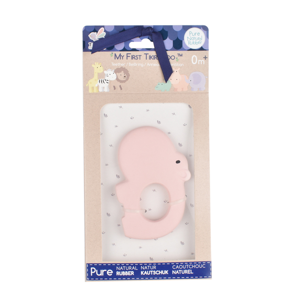 Tikiri Rubber Hippo Zoo Flat Teether