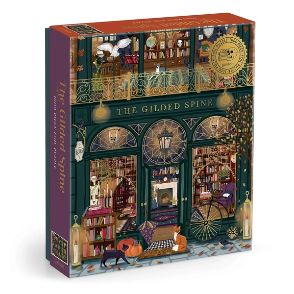 Galison The Gilded Spine 1000pc Foil Puzzle 