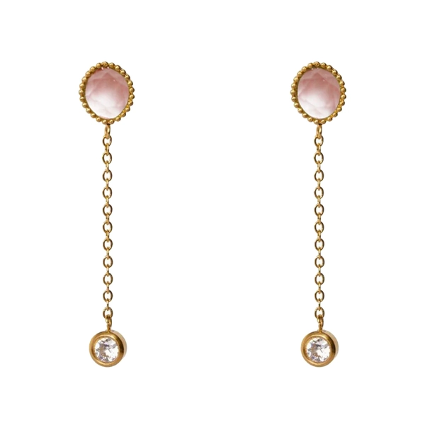 Aec Paris Earrings Clio- Watermelon Quartz
