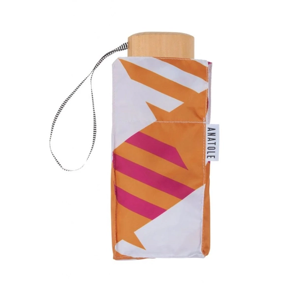 ANATOLE Micro-umbrella 'Sloane' Orange & Pink Gingham