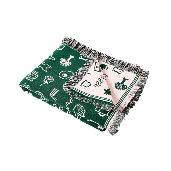 Areaware Cairo Throw Green & Pink