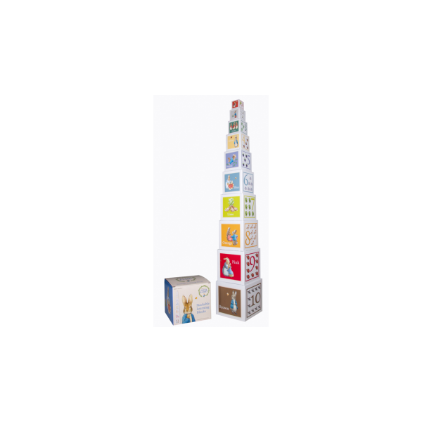 Peter Rabbit Learning stacking  blocks