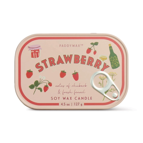Paddywax Bistro 4.5oz/127g Tin Candle- Strawberry