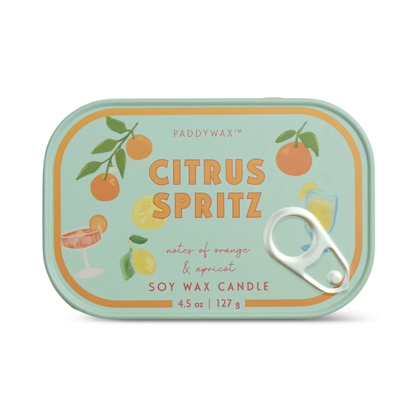 Paddywax Bistro 4.5oz/127g Tin Candle- Citrus Spritz