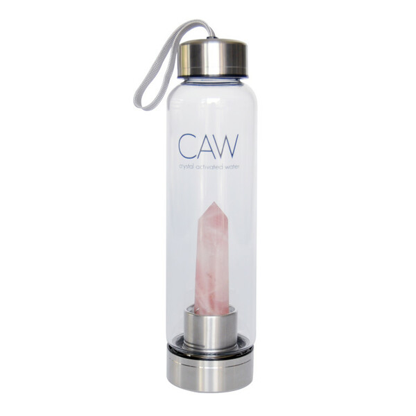 CAW Rose Quartz Crystal Activated Water Bottle